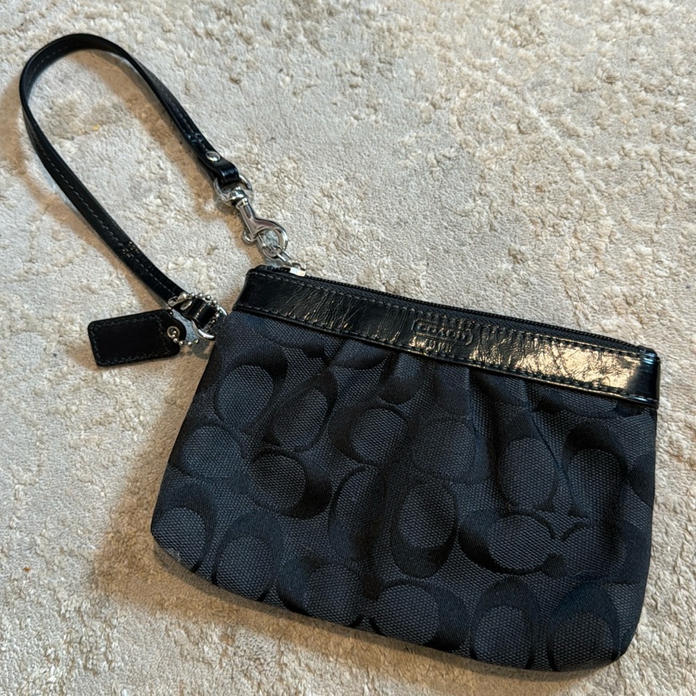 small black coach wristlet